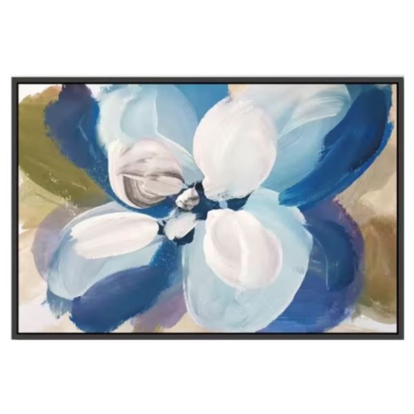 Wall Art - Blue Floral Canvas