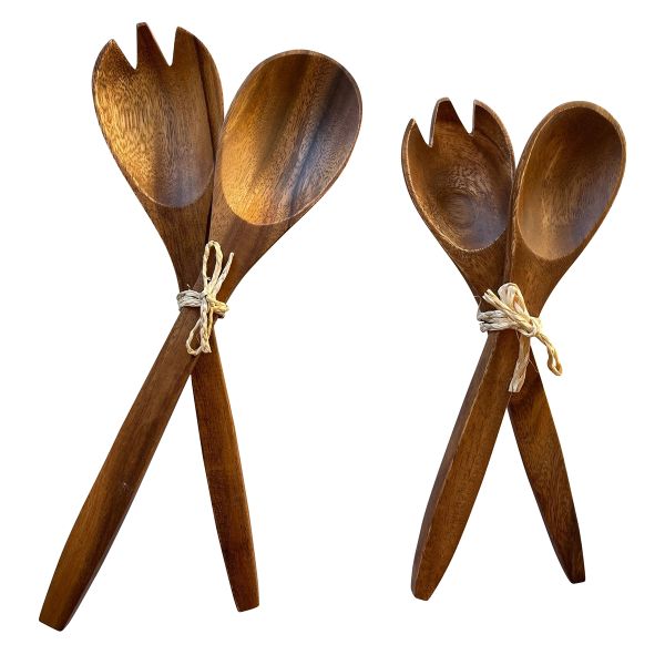 Acacia Wood - Thin Fork + Spoon Set