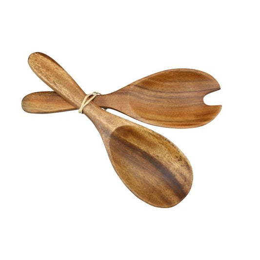 Acacia Wood - Thick Fork + Spoon Set