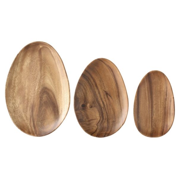 Acacia Wood - Egg Shaped Plate