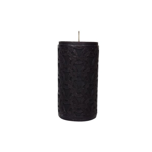 Candles - Link Pattern Pillar - Dark Blue / Black