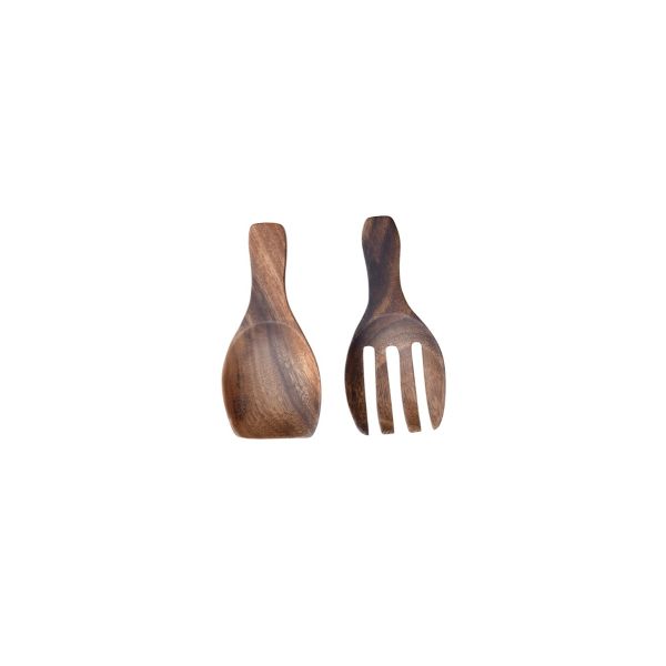 Acacia Wood - Salad Hands w Hook Ends