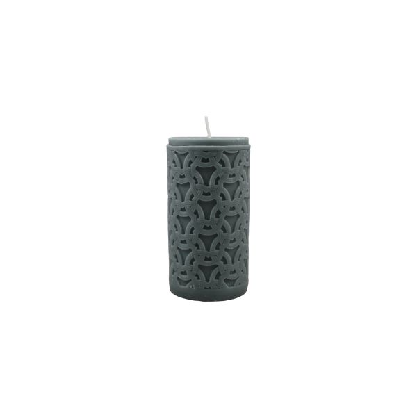 Candles - Link Pattern Pillar - Grey