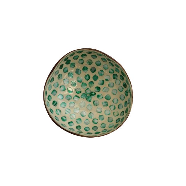 Coconut - Green Spotted MOP Bowl