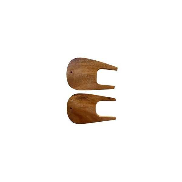 Acacia Wood - Rounded Salad Forks (Set of 2)